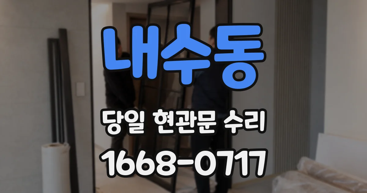 내수동 당일 현관문 수리