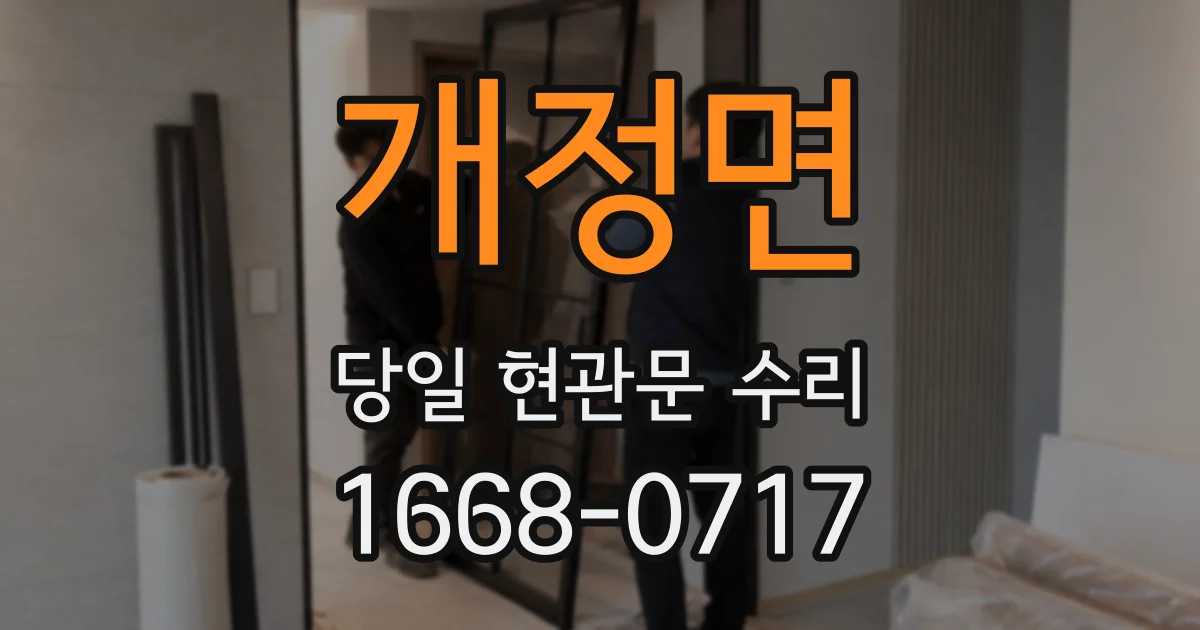 개정면 당일 현관문 수리