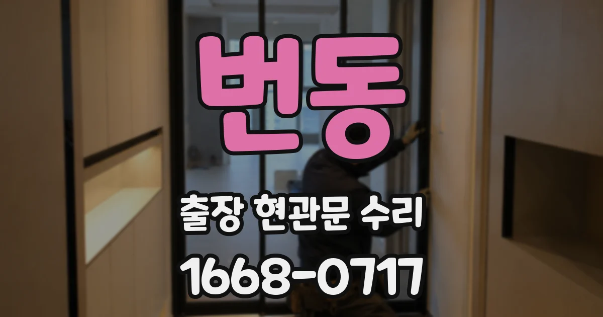 번동 출장 현관문 수리