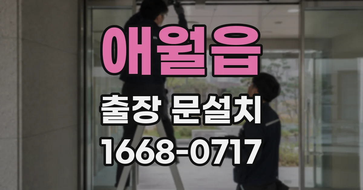애월읍 출장 문설치