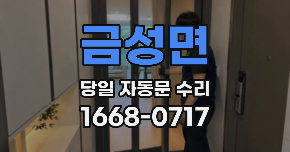 금성면 당일 자동문 수리