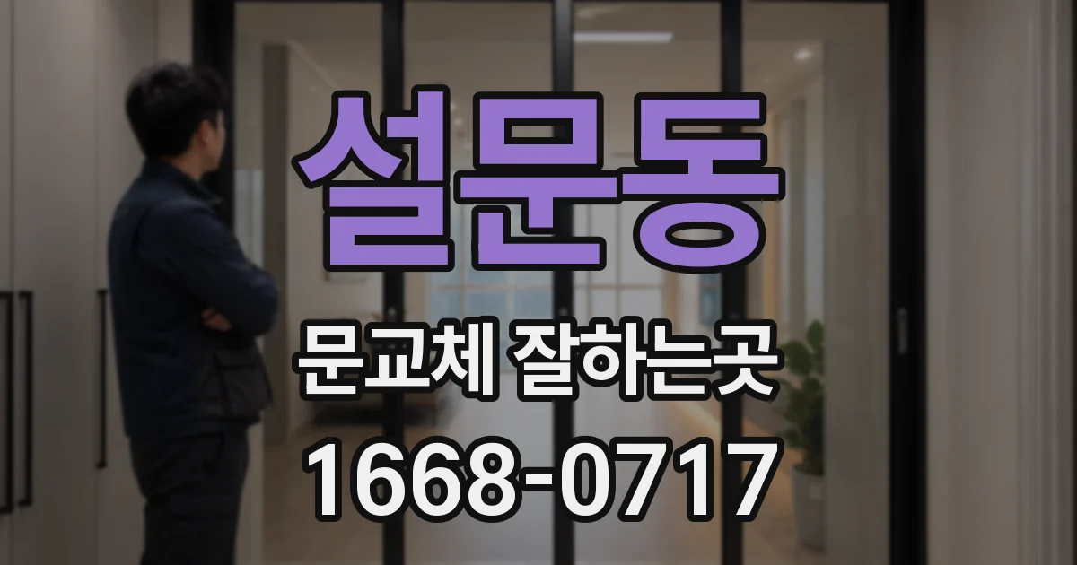 설문동 문교체 잘하는곳