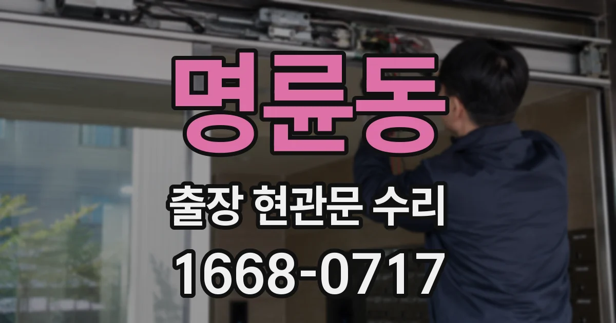 명륜동 출장 현관문 수리