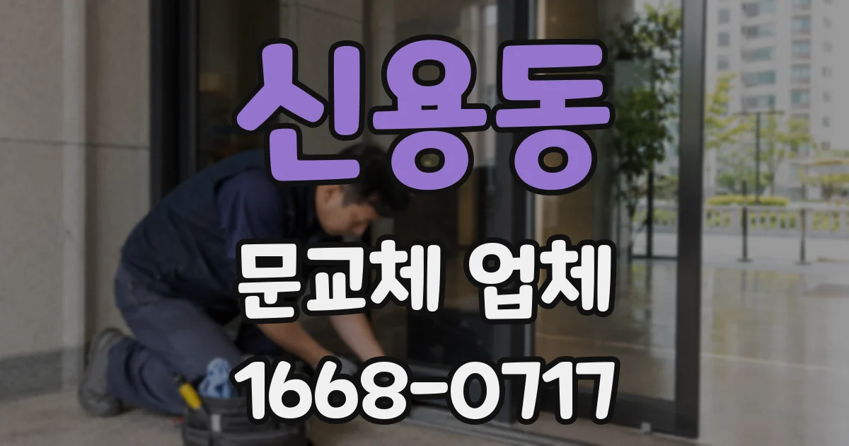 신용동 문교체 업체