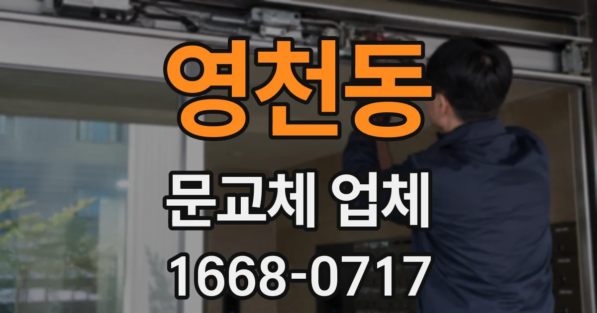 영천동 문교체 업체