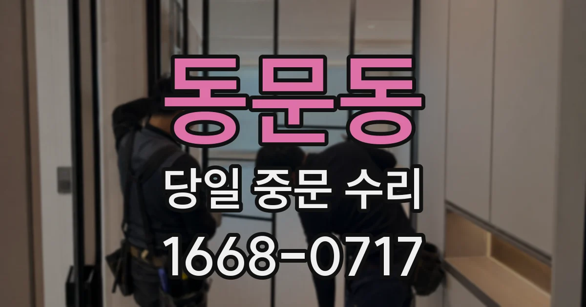 동문동 당일 중문 수리