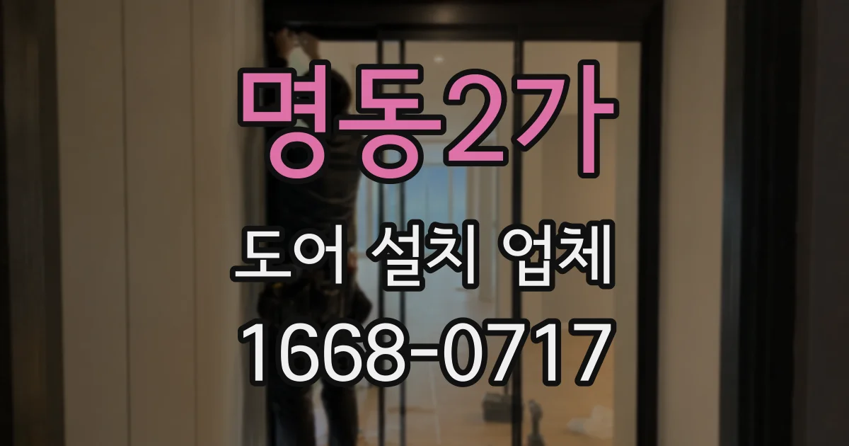 명동2가 도어 설치 업체