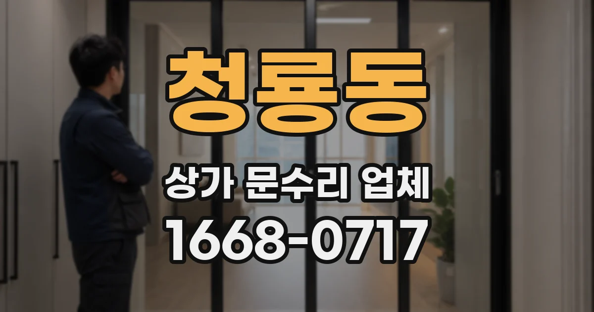 청룡동 상가 문수리 업체