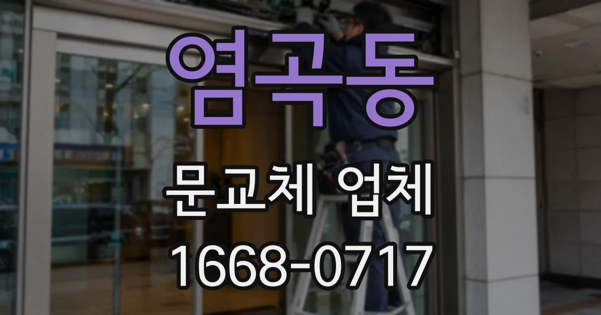 염곡동 문교체 업체
