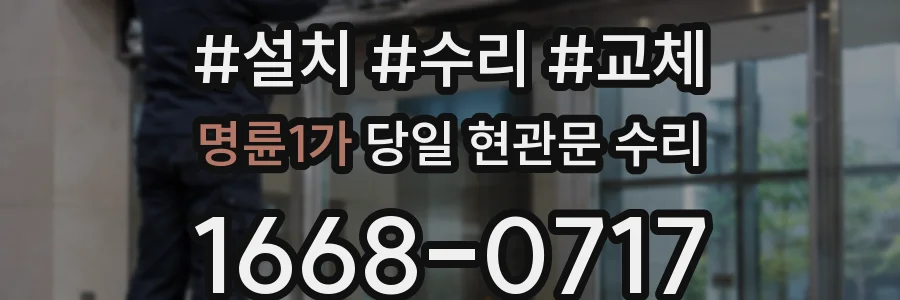 명륜1가 당일 현관문 수리