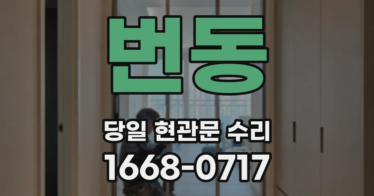 번동 당일 현관문 수리
