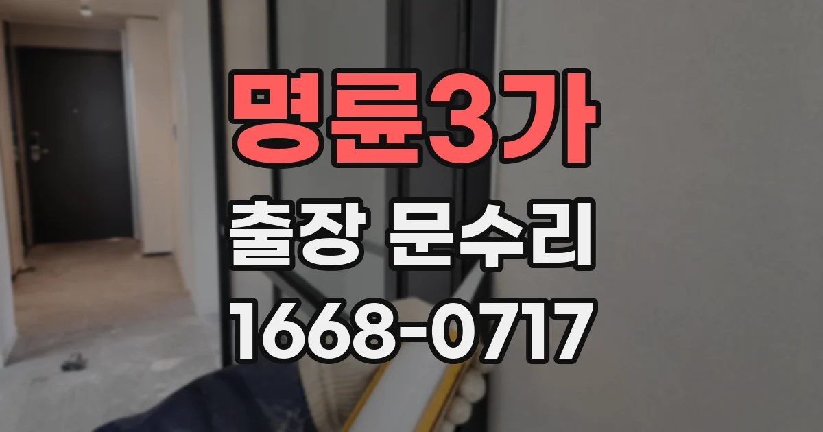 명륜3가 출장 문수리