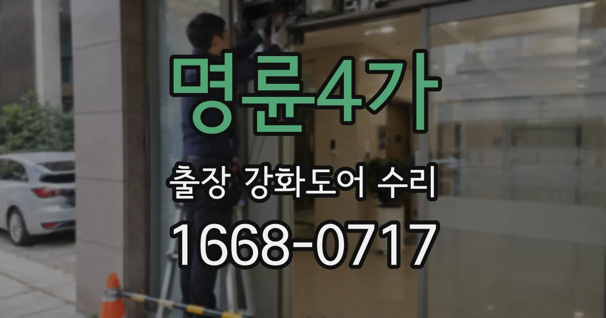 명륜4가 출장 강화도어 수리