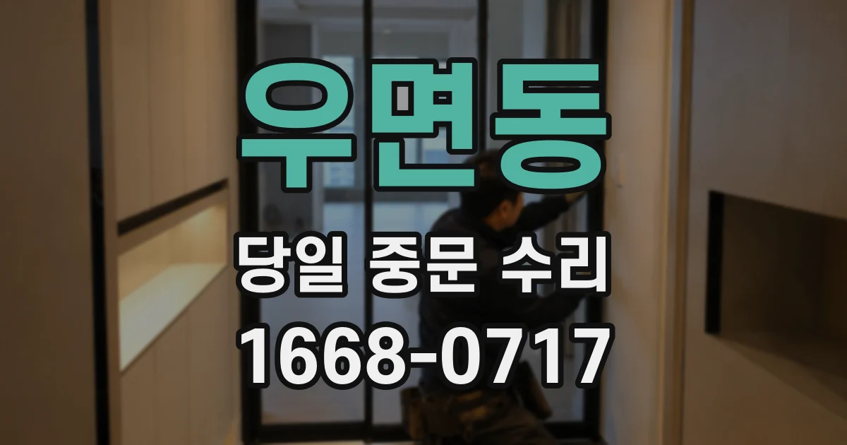 우면동 당일 중문 수리