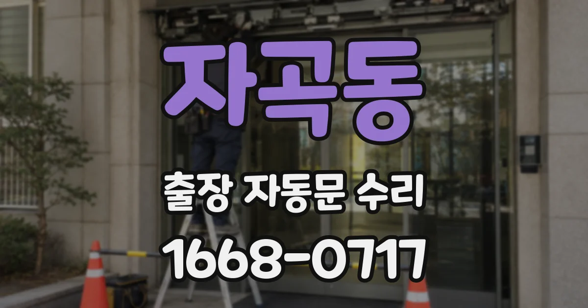 자곡동 출장 자동문 수리
