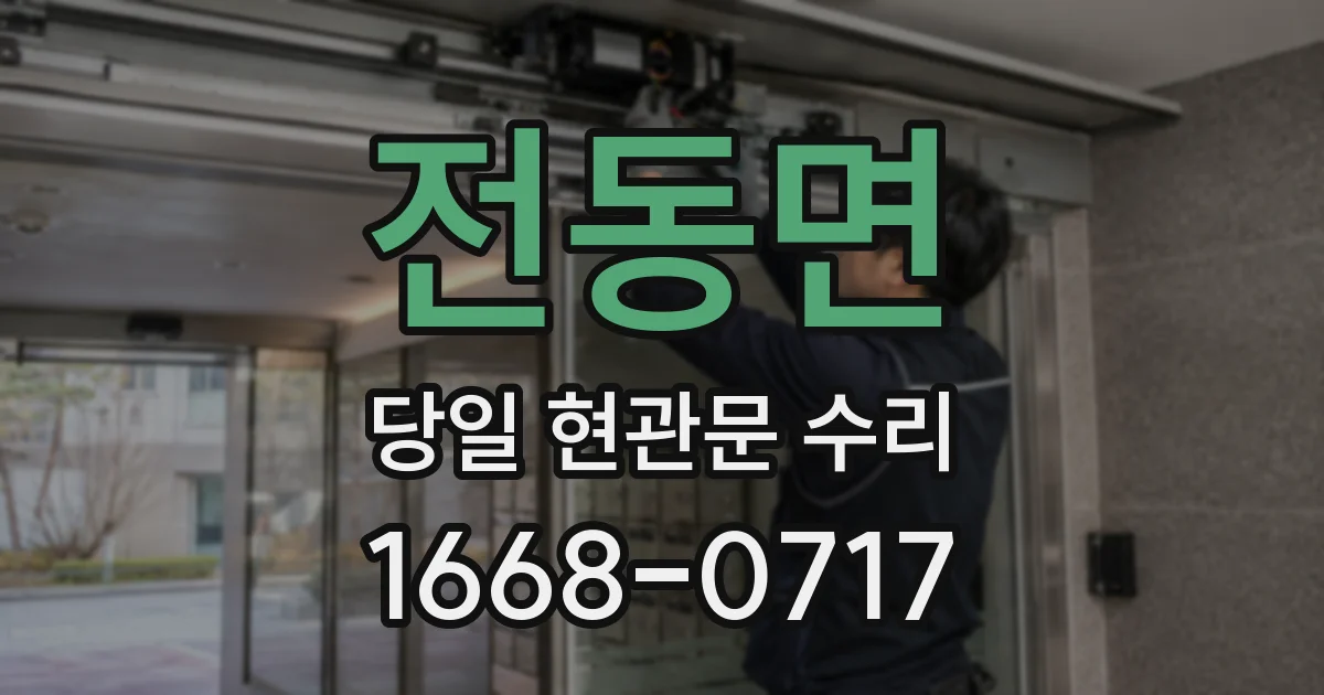 전동면 당일 현관문 수리