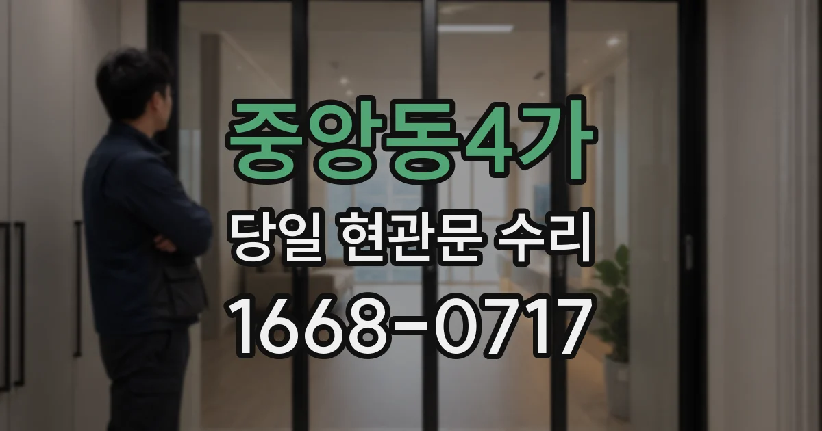 중앙동4가 당일 현관문 수리