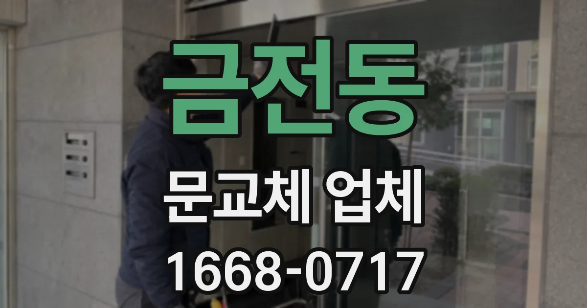 금전동 문교체 업체