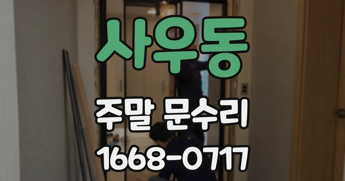 사우동 주말 문수리