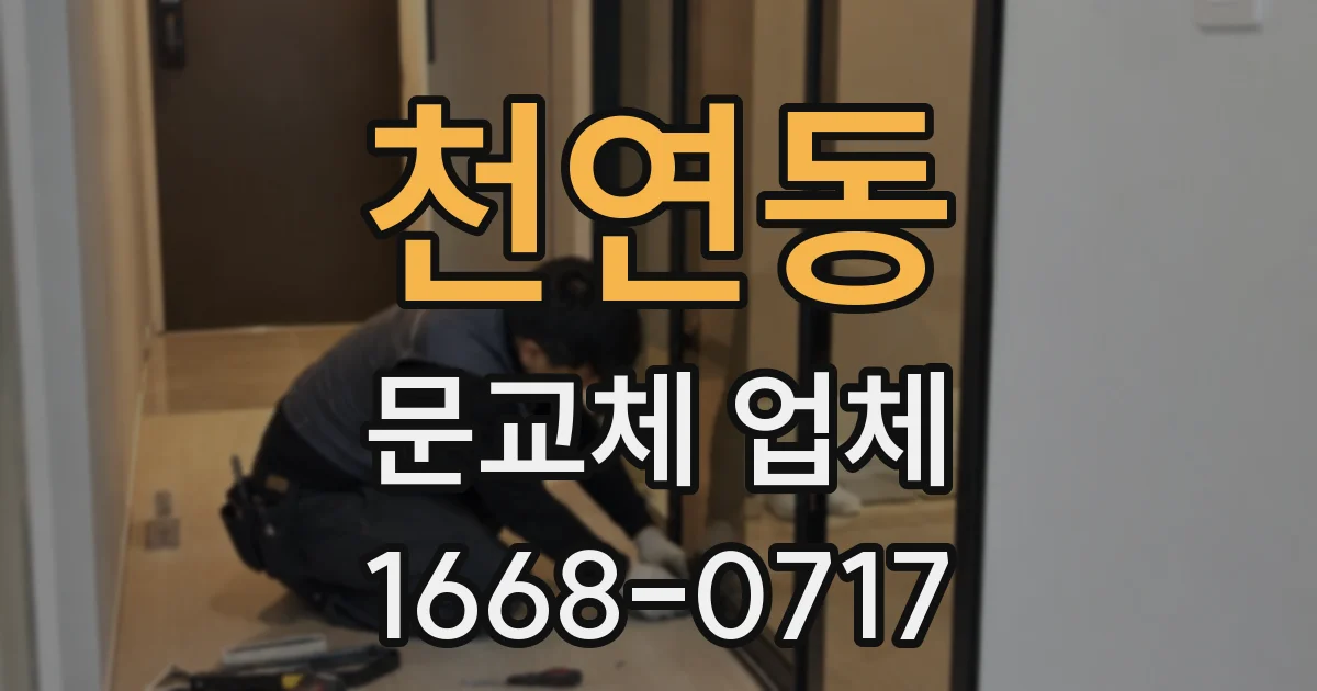 천연동 문교체 업체