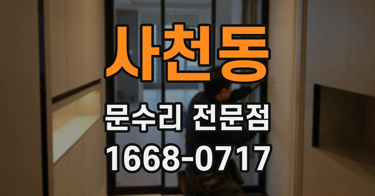 사천동 문수리 전문점