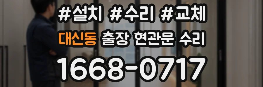 대신동 출장 현관문 수리