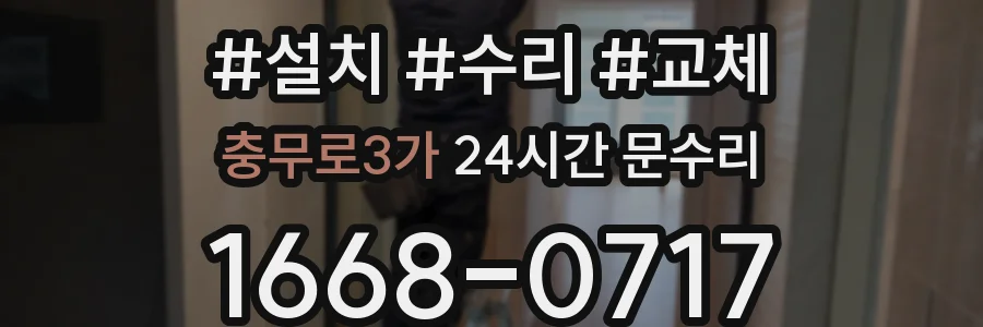 충무로3가 24시간 문수리