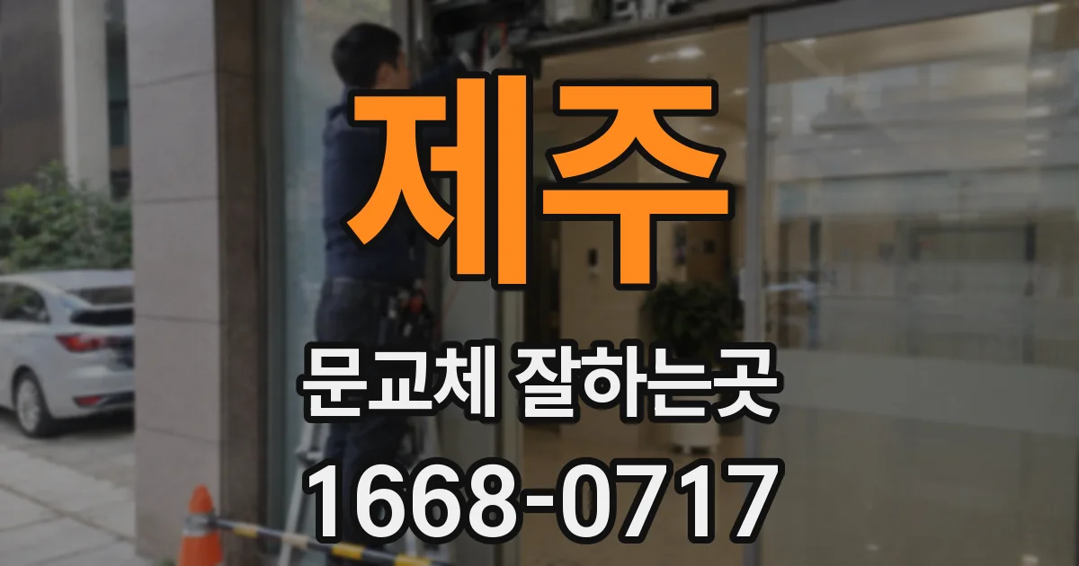 제주 문교체 잘하는곳