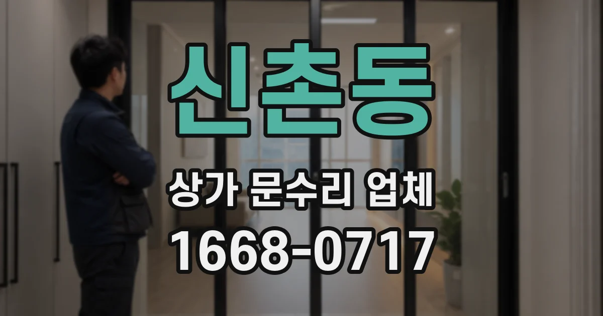 신촌동 상가 문수리 업체