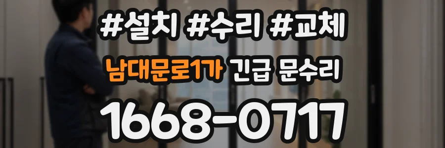 남대문로1가 긴급 문수리