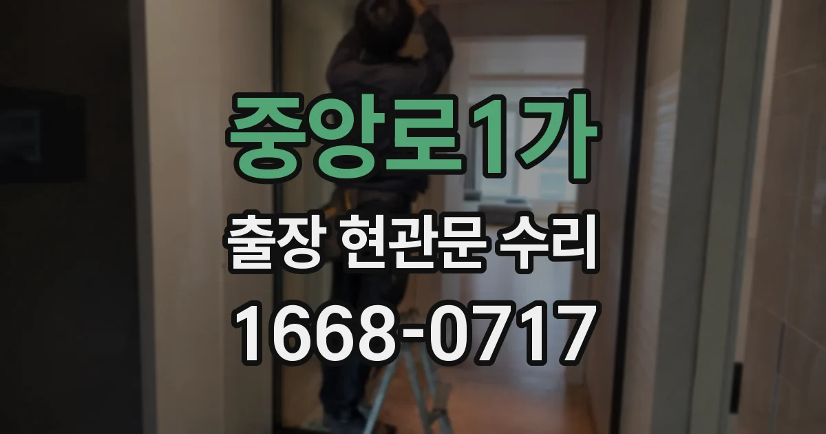 중앙로1가 출장 현관문 수리
