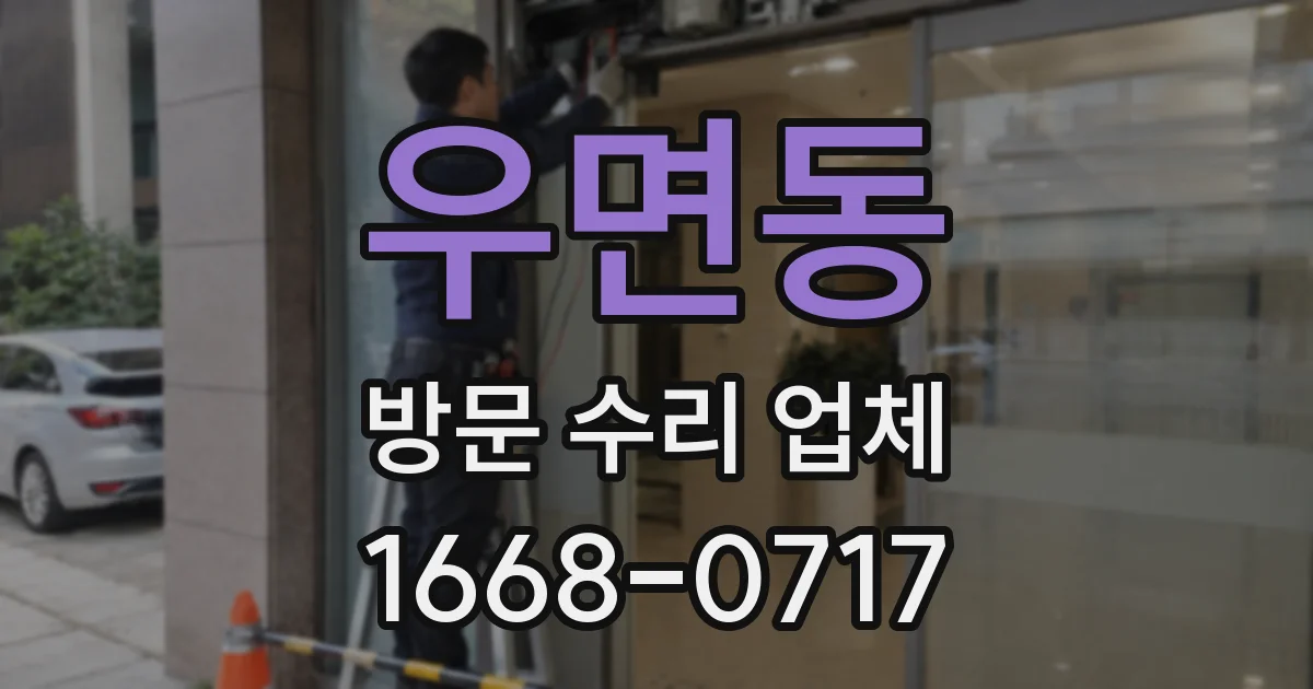 우면동 방문 수리 업체