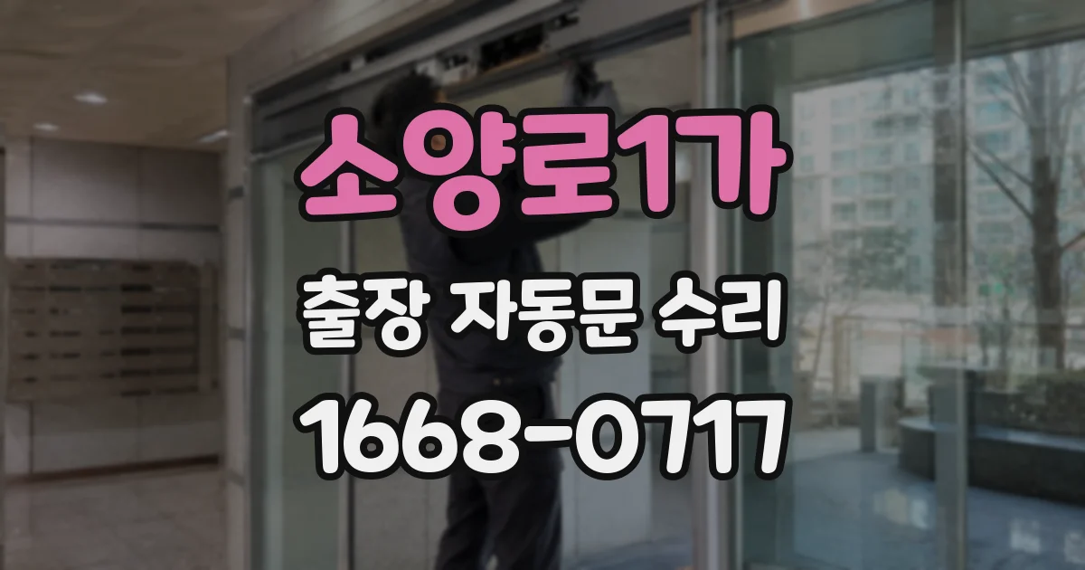 소양로1가 출장 자동문 수리