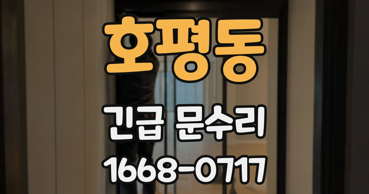 호평동 긴급 문수리