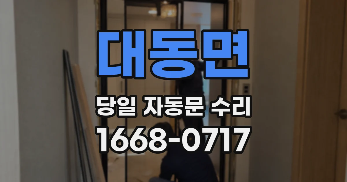 대동면 당일 자동문 수리