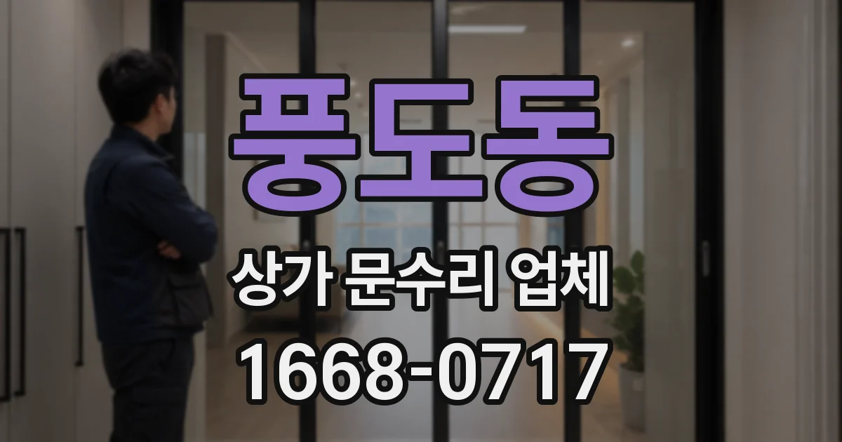 풍도동 상가 문수리 업체