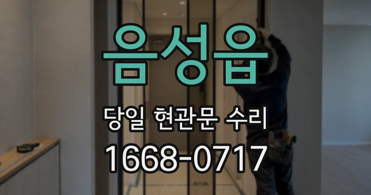 음성읍 당일 현관문 수리