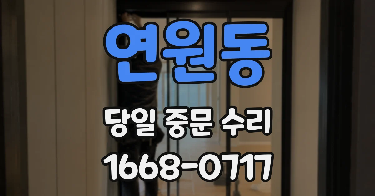 연원동 당일 중문 수리