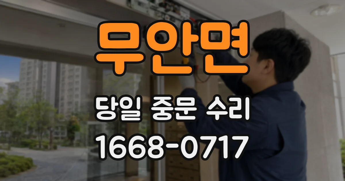 무안면 당일 중문 수리