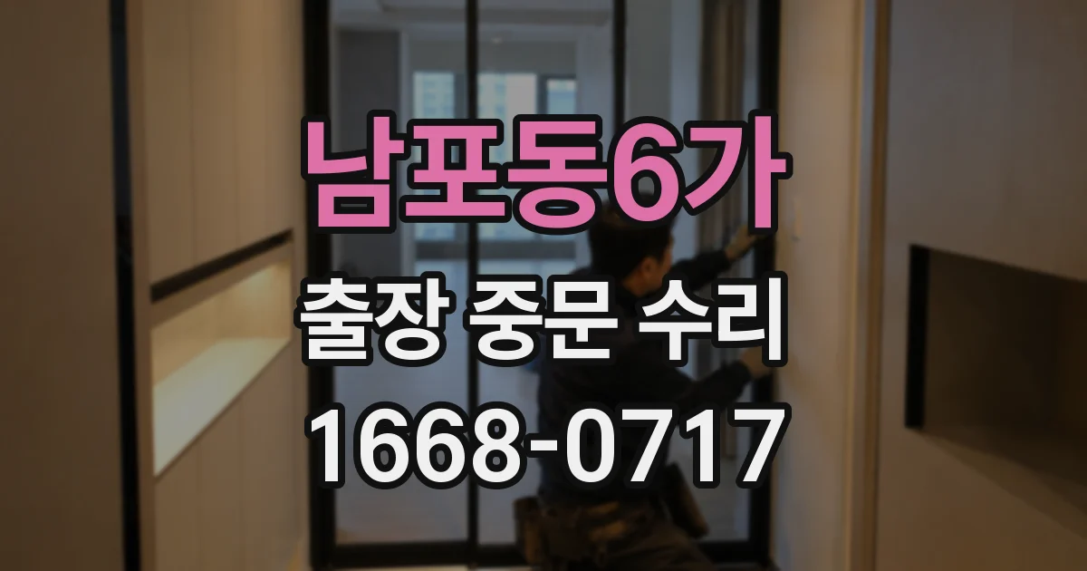 남포동6가 출장 중문 수리