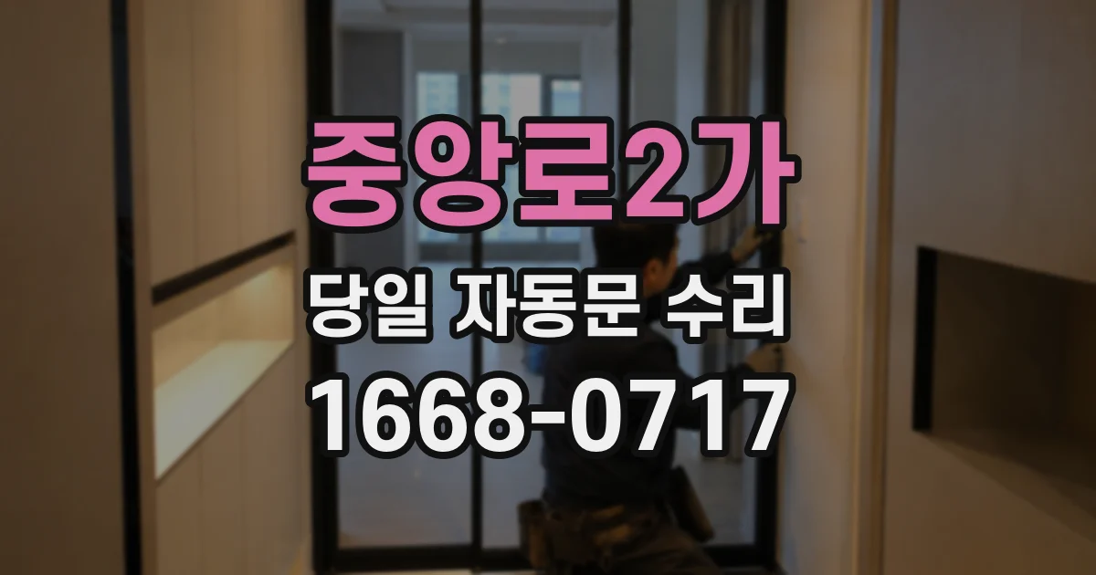 중앙로2가 당일 자동문 수리