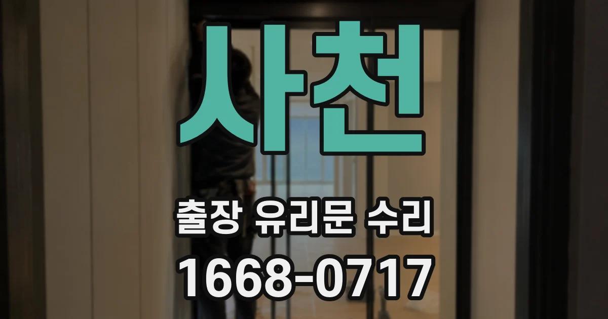사천 출장 유리문 수리