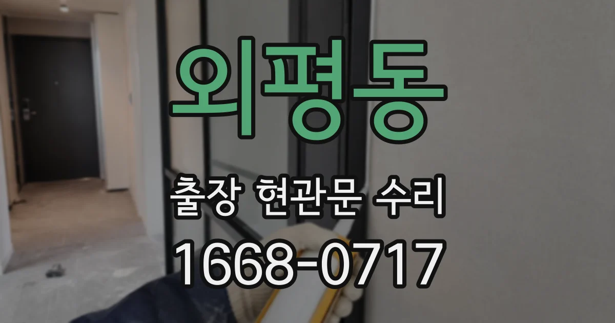 외평동 출장 현관문 수리