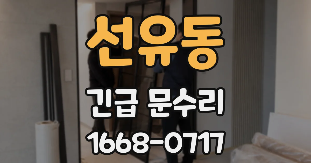 선유동 긴급 문수리