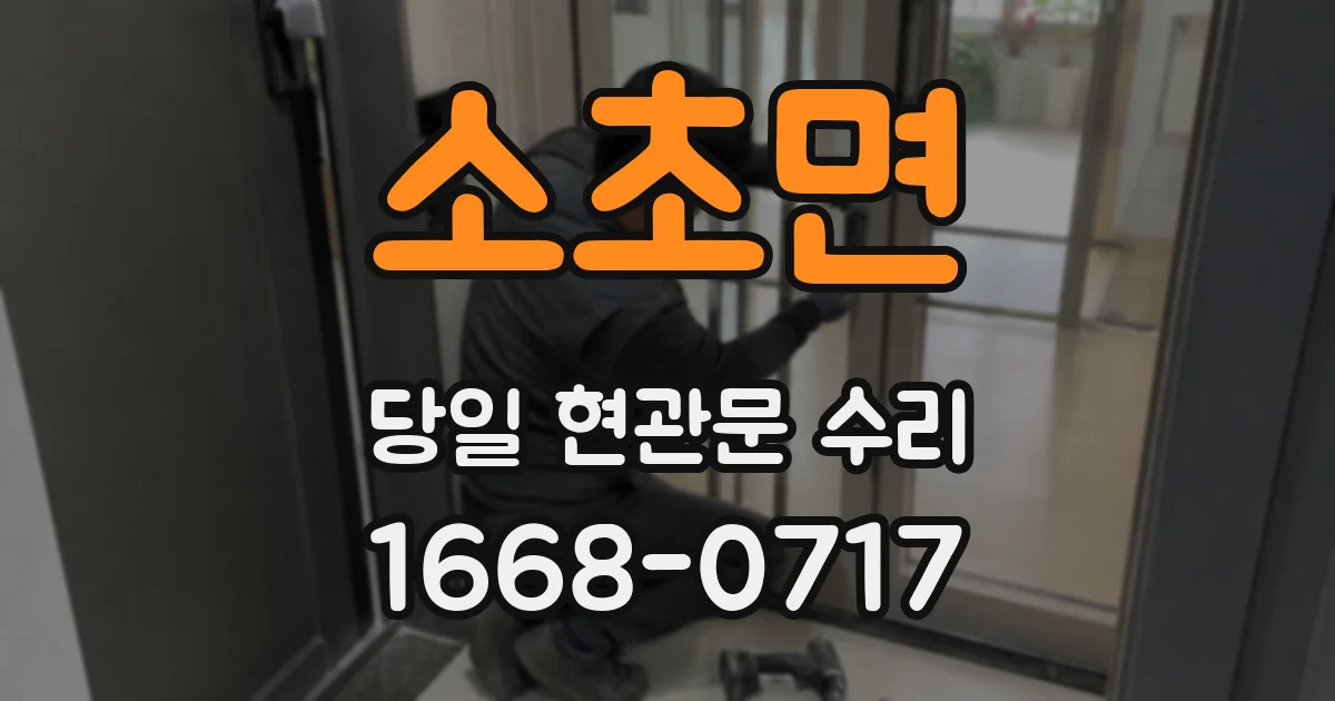 소초면 당일 현관문 수리