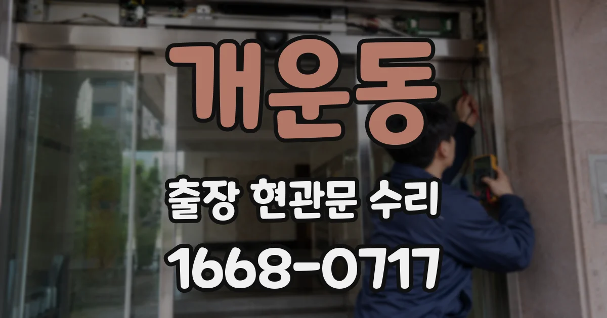 개운동 출장 현관문 수리