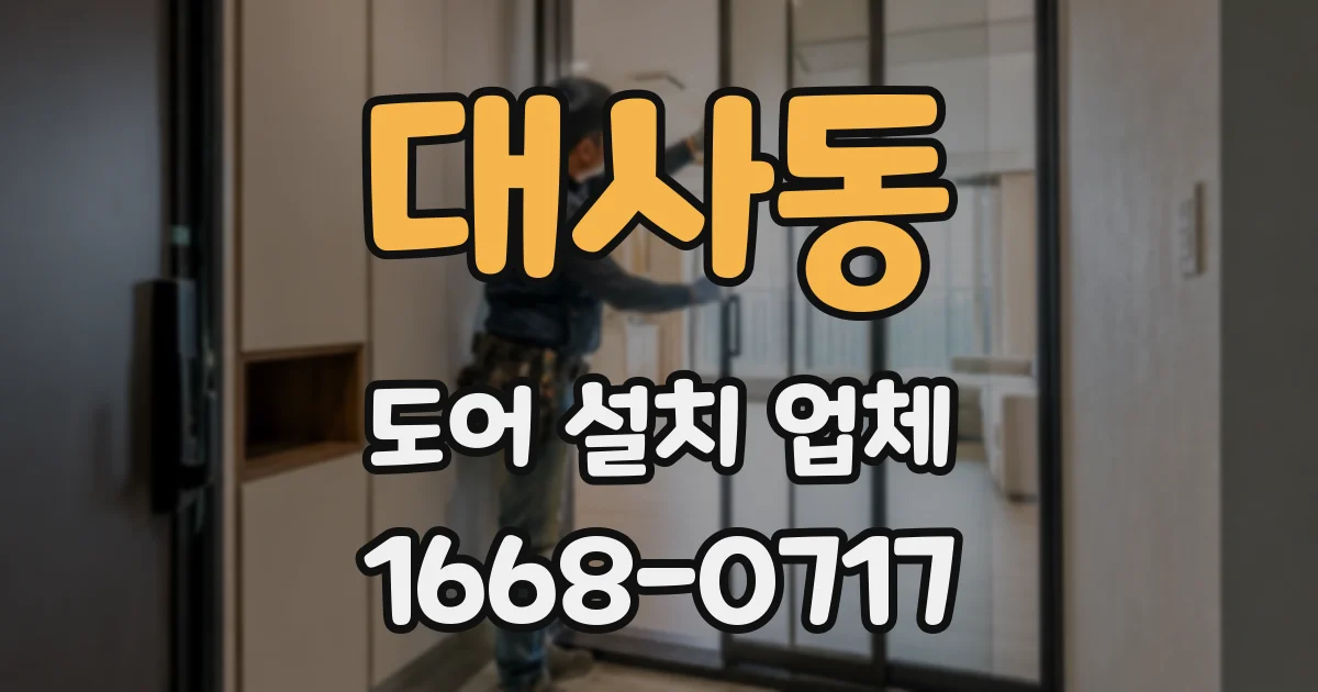 대사동 도어 설치 업체