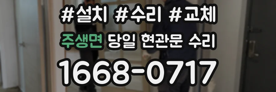 주생면 당일 현관문 수리