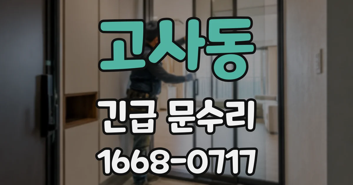고사동 긴급 문수리