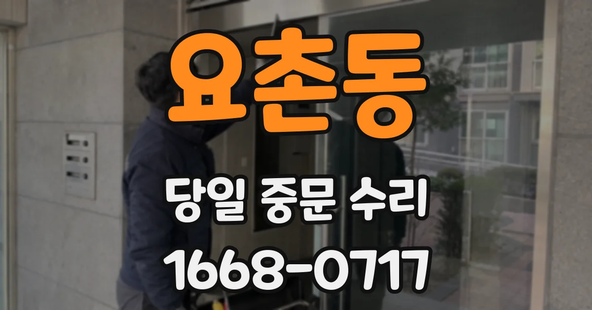 요촌동 당일 중문 수리